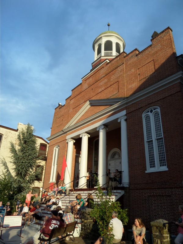 Christ Lutheran Church. The red flag signifies its use as a hospital during and after the battle. (Most buildings in town had a red flag out front!)